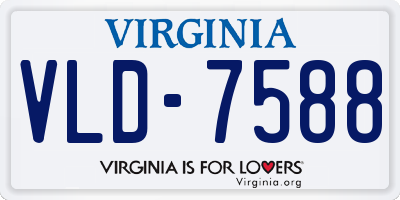 VA license plate VLD7588