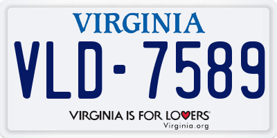 VA license plate VLD7589