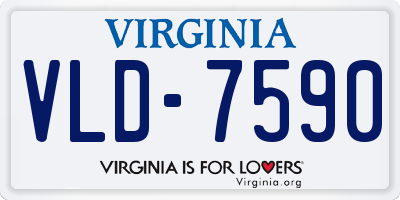 VA license plate VLD7590