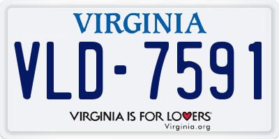 VA license plate VLD7591