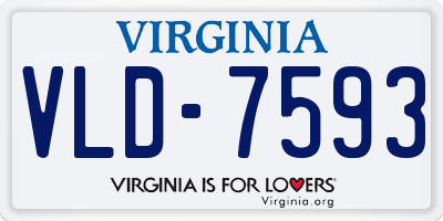VA license plate VLD7593