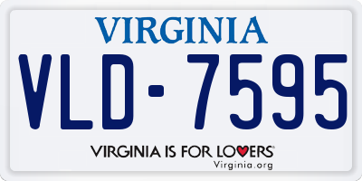 VA license plate VLD7595