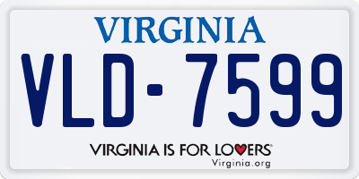 VA license plate VLD7599