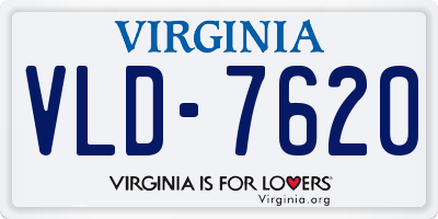VA license plate VLD7620