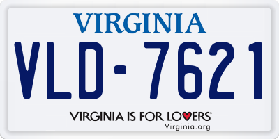 VA license plate VLD7621