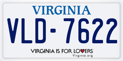 VA license plate VLD7622