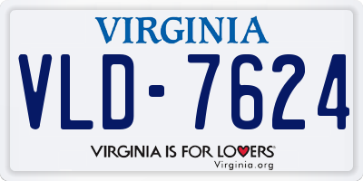 VA license plate VLD7624