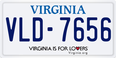 VA license plate VLD7656