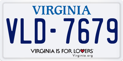 VA license plate VLD7679