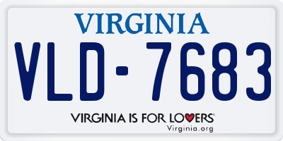 VA license plate VLD7683