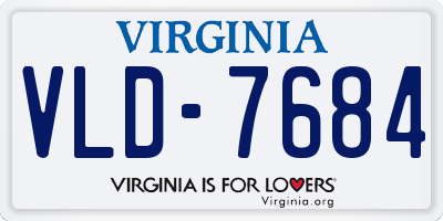 VA license plate VLD7684