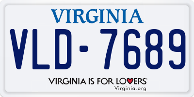 VA license plate VLD7689
