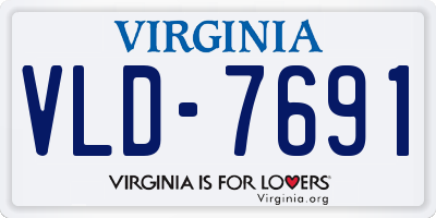 VA license plate VLD7691