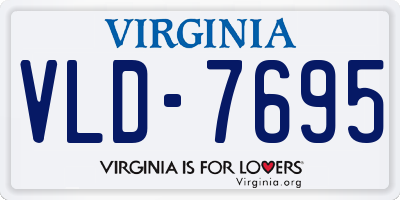 VA license plate VLD7695