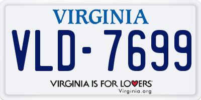 VA license plate VLD7699