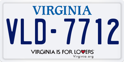 VA license plate VLD7712