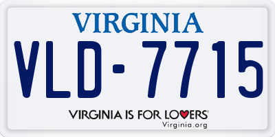 VA license plate VLD7715