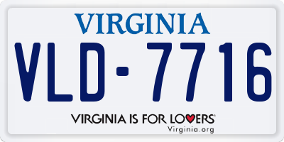 VA license plate VLD7716
