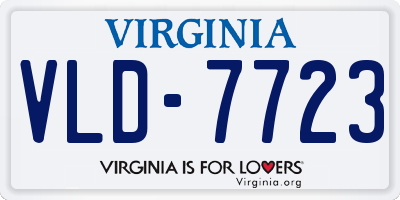 VA license plate VLD7723