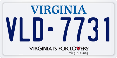 VA license plate VLD7731