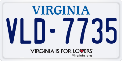 VA license plate VLD7735