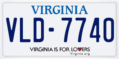 VA license plate VLD7740