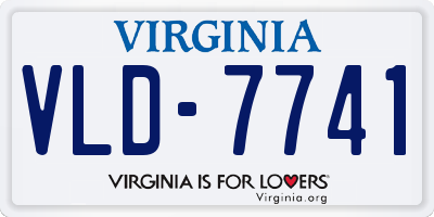 VA license plate VLD7741