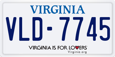 VA license plate VLD7745
