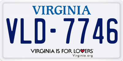 VA license plate VLD7746