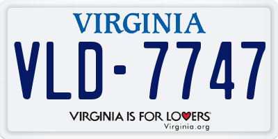 VA license plate VLD7747