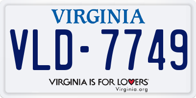 VA license plate VLD7749