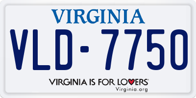 VA license plate VLD7750