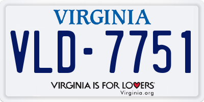 VA license plate VLD7751