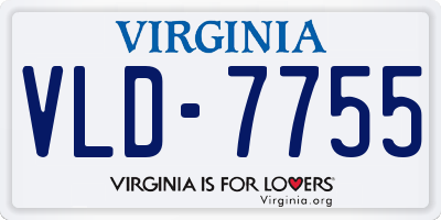 VA license plate VLD7755