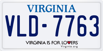 VA license plate VLD7763
