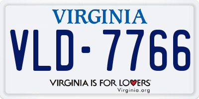VA license plate VLD7766