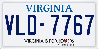 VA license plate VLD7767