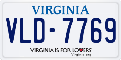 VA license plate VLD7769