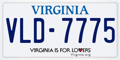 VA license plate VLD7775