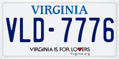 VA license plate VLD7776
