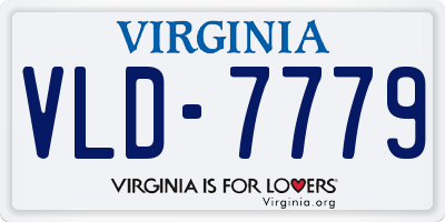 VA license plate VLD7779