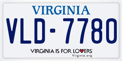VA license plate VLD7780