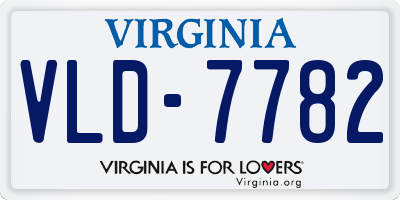 VA license plate VLD7782