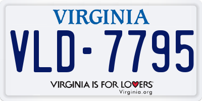 VA license plate VLD7795