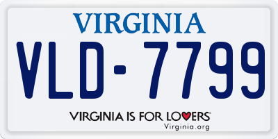 VA license plate VLD7799