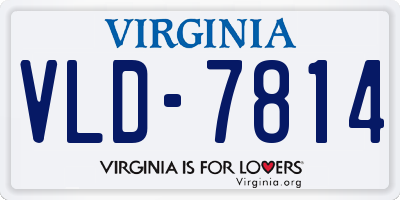 VA license plate VLD7814