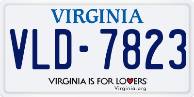 VA license plate VLD7823