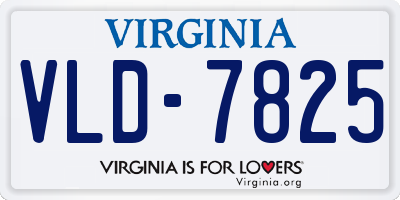 VA license plate VLD7825