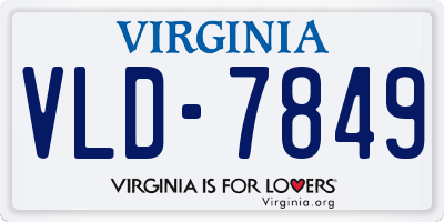 VA license plate VLD7849