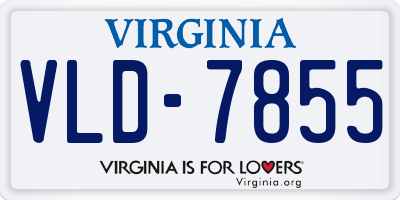 VA license plate VLD7855